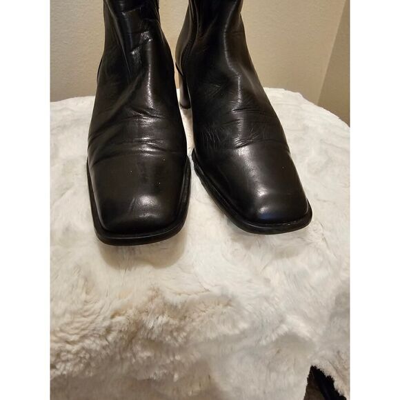Classiques Women's Black Leather Ankle Boots Size 5.5 - Picture 2 of 8